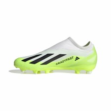 Additional picture of Adidas X Crazyfast.3 Lace Less Firm Ground Football Boots White Lucid Lemon Black Size 9