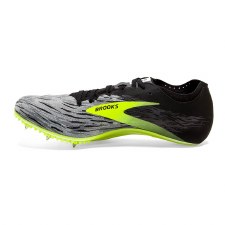 Additional picture of Brooks QW-K V4 Unisex Running Spikes (Black Grey Lime) 7.5