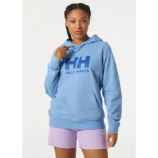 Additional picture of Helly Hansen Women's Logo Hoodie (Bright Blue) Size Medium