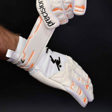 Additional picture of Precision Fusion X Pro Negative Contact Goalkeeper Gloves White Orange Size 9.5