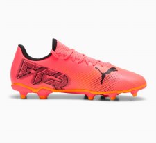 Additional picture of Puma Future 7 Play Firm Ground Football Boots Sunset Glo Black Sun Stream Size 9.5