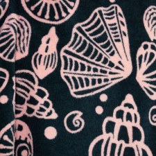 Additional picture of TWF Towel Poncho Kids (Black Pink Shells) One Size
