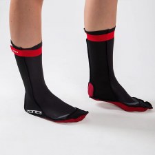 Additional picture of Zone3 Neoprene Swim Socks (Black Red) Size Medium