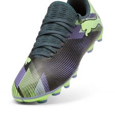 Additional picture of Puma Future 7 Play Firm Ground Junior Football Boots Grey Skies Elektro Purple Size 10