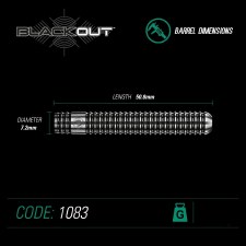 Additional picture of Winmau Blackout 90% Tungsten Darts 22g