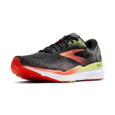 Additional picture of Brooks Ghost 16 Men's Running Shoes Black Mandarin Red Green Size 10.5