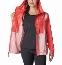 Additional picture of Columbia Lily Basin Colorblock Jacket Juicy Salmon Rose Size Large