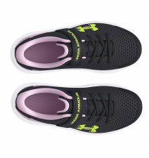 Additional picture of Under Armour Girls' Surge 4 AC Running Shoes Black Purple Ace Size 2
