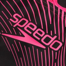 Additional picture of Speedo Medley Logo One Piece Swimsuit  Black Pink Size 36