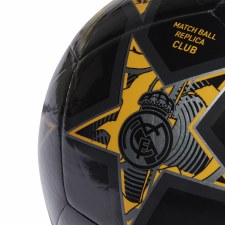 Additional picture of Adidas UEFA Champions League Real Madrid Football Black Preloved Yellow Size 5