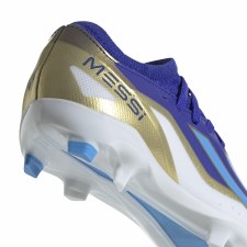 Additional picture of Adidas X Crazyfast Messi League Firm Ground Junior Football Boots Lucid Blue White Size 5