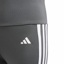 Additional picture of Adidas Essentials Aeroready 3-Stripes High-Waisted Girls Leggings Grey Age 11-12