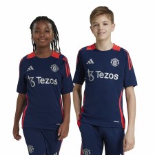 Additional picture of Adidas Manchester United Tiro 24 Training Jersey Junior Bright Red Indigo Blue Age 9-10