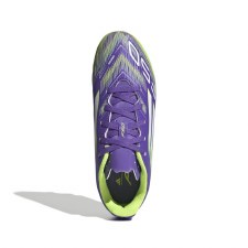 Additional picture of Adidas F50 Club Firm Ground Junior Football Boots Purple Rush White Lucid Lemon Size 4