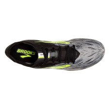 Additional picture of Brooks QW-K V4 Unisex Running Spikes (Black Grey Lime) 7.5