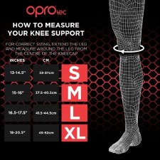 Additional picture of Opro Tec Knee Support Open Patella (Black Red) Medium