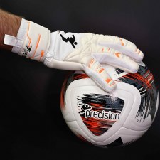 Additional picture of Precision Fusion X Pro Negative Contact Goalkeeper Gloves White Orange Size 9.5