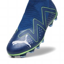 Additional picture of Puma Future Match+ Laceless Firm Ground Football Boots Persian Blue Pro Green Size 6