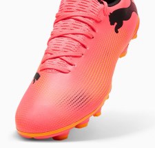 Additional picture of Puma Future 7 Play Firm Ground Football Boots Sunset Glo Black Sun Stream Size 9.5