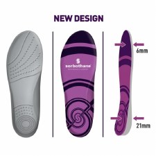 Additional picture of Sorbothane Cush N Step Insoles (Grey Purple) 7 Uk