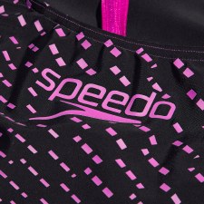 Additional picture of Speedo Medley Logo One Piece Swimsuit  Black Pink Size 38