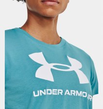 Additional picture of Under Armour Sportstyle Graphic Short Sleeve Tee Glacier Blue White Size Medium