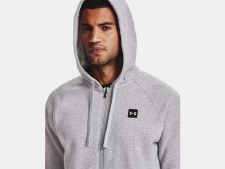 Additional picture of Under Armour Rival Fleece Full Zip Hoodie (Light Grey Heather) Small