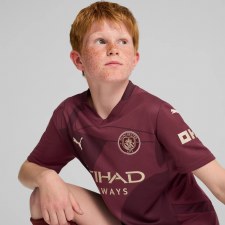 Additional picture of Puma Manchester City 24/25 Third Jersey Youth Dark Jasper Age 9-10