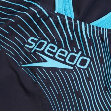 Additional picture of Speedo Medley Logo One Piece Swimsuit  Navy Blue Size 42