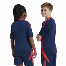 Additional picture of Adidas Manchester United Tiro 24 Training Jersey Junior Bright Red Indigo Blue Age 9-10