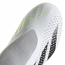 Additional picture of Adidas Predator Accuracy.3 Lace Less Firm Ground Football Boots White Black Lucid Lemon Size 10