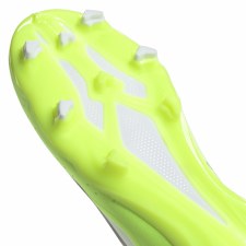Additional picture of Adidas X Crazyfast.3 Lace Less Firm Ground Football Boots White Lucid Lemon Black Size 9