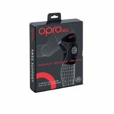 Additional picture of Opro Tec Knee Support Open Patella (Black Red) Medium