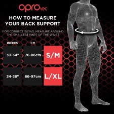 Additional picture of Opro Tec Adjustable Back Support (Black) Large-XL