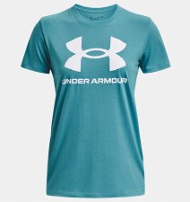 Additional picture of Under Armour Sportstyle Graphic Short Sleeve Tee Glacier Blue White Size Medium