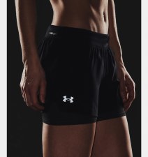 Additional picture of Under Armour Iso-Chill Run 2-in-1 Shorts (Black Reflective) Large