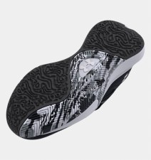Additional picture of Under Armour Lockdown 6 Junior Basketball Shoes (Black White) Size 5