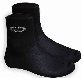 TWF 3mm Neoprene Swim Socks Black Size 2XS