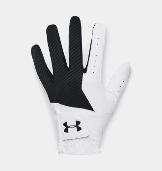 Under Armour Men's Medal Golf Glove Left Hand (White Black) Small