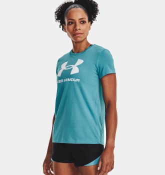 Under Armour Sportstyle Graphic Short Sleeve Tee Glacier Blue White Size Medium