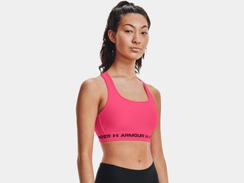 Under Armour Crossback Mid Bra (Pink) XS