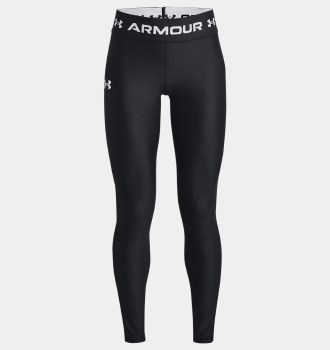 Under Armour Girls' HeatGear® Leggings (Black White) XL Girls