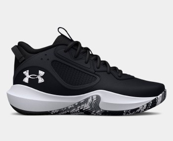 Under Armour Lockdown 6 Junior Basketball Shoes (Black White) Size 5