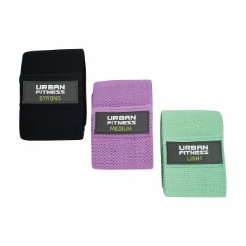 Urban Fitness Fabric Resistance Bands Loop Set (Set of 3) 15 Inch