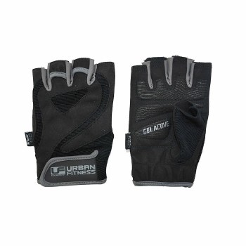 Urban Fitness Pro Gel Training Gloves (Black Grey) Large