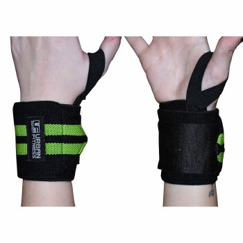 Urban Fitness Wrist Support Wraps (Black Lime)