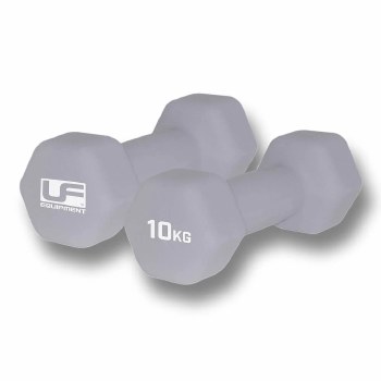 Urban Fitness Hex Dumbells 10kg (Pair) Silver