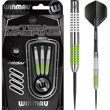 Winmau Ton Machine 80% Tungsten Steel Tipped Darts 21g