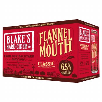 Blakes Flannel Mouth Classic Semi Sweet Hard Cider 6pk 12oz Cans