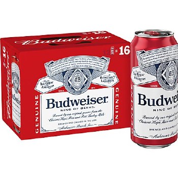 Budweiser 16 Oz Aluminum Red Cups 2-Pack